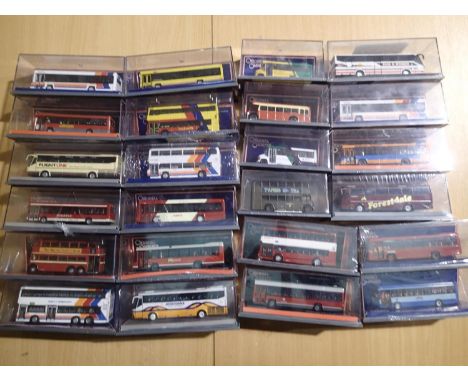 Twenty four Corgi OOC buses and coaches, all in near mint condition, cello wrapped. UK P&amp;P Group 1 (£16+VAT for the first