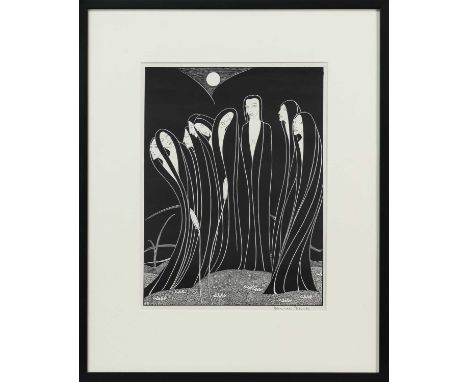 * HANNAH FRANK (SCOTTISH 1908 - 2008), NIGHT FORMS  lithograph on paper, signed in pencilmounted, framed and under glassimage