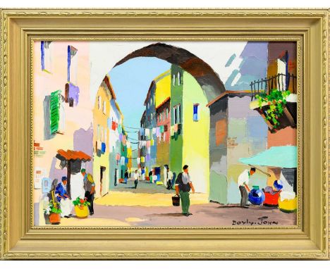 * CECIL ROCHFORT D'OYLY JOHN (BRITISH 1906 - 1993), IN THE OLDE VILLE IN NICE, SOUTH OF FRANCE  oil on canvas, signedframedim