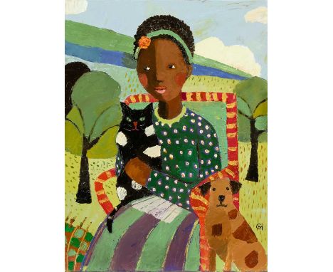 CATRIONA MILLAR, LUCETTE oil on canvas, initialledunframedoverall size 41cm x 31cmNote: Catriona Millar's work takes its insp