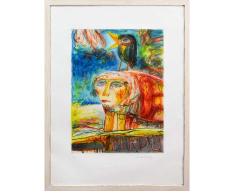 * JOHN BELLANY CBE RA HRSA (SCOTTISH 1942 - 2013), PERDU  limited edition colour aquatint etching on paper, signed and number
