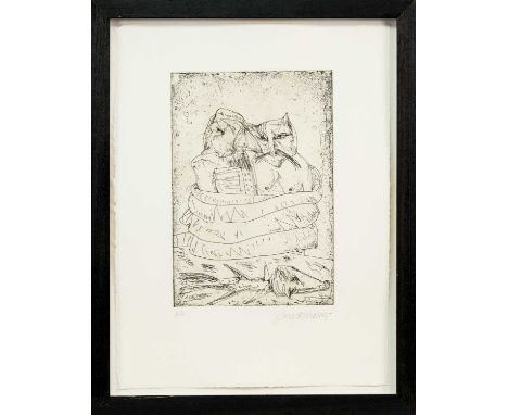 * JOHN BELLANY CBE RA HRSA (SCOTTISH 1942 - 2013), UNTITLED  artist's proof etching on paper, signed and inscribed APframed a