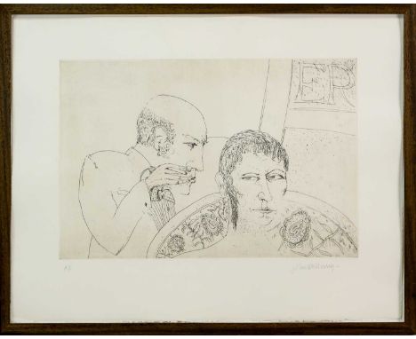 * JOHN BELLANY CBE RA HRSA (SCOTTISH 1942 - 2013), UNTITLED artist's proof etching on paper, signed and inscribed A/Pmounted,