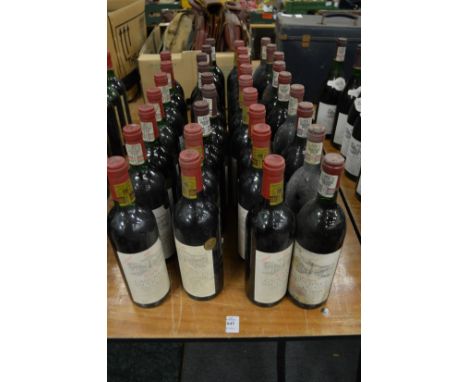 A quantity of red wine.