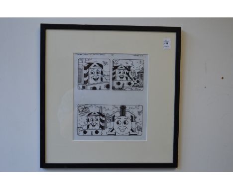 Tim Marwood, original artwork for Thomas The Tank Engine, framed and glazed.