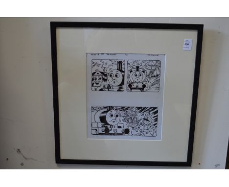 Tim Marwood, original artwork for Thomas The Tank Engine, framed and glazed.