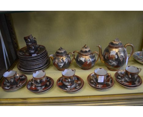 A Japanese Kutani part tea service.
