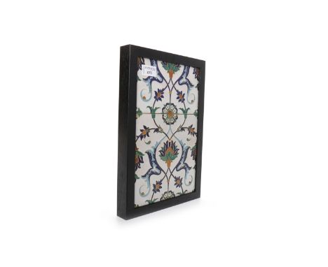 19TH CENTURY ARTS &amp; CRAFTS STYLE CERAMIC WALL TILES by Minton, Hollins &amp; Co., attributed to William Morris, tube line