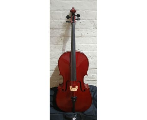 A Stentor Student II 3/4 size student cello with soft case.