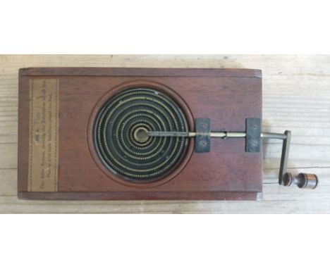 An astronomical orrery mechanical magic lantern slide, labelled 'No. 1 The Solar System, shewing the Revoltuion of all the Pl