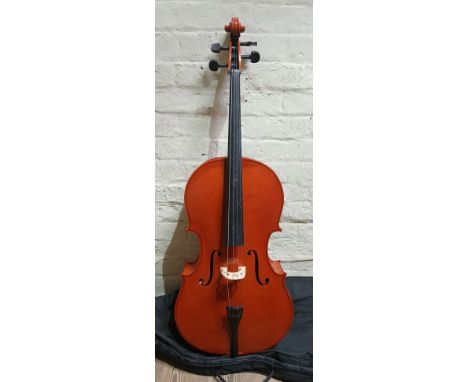 A Gear4Music 3/4 size student cello with soft case.