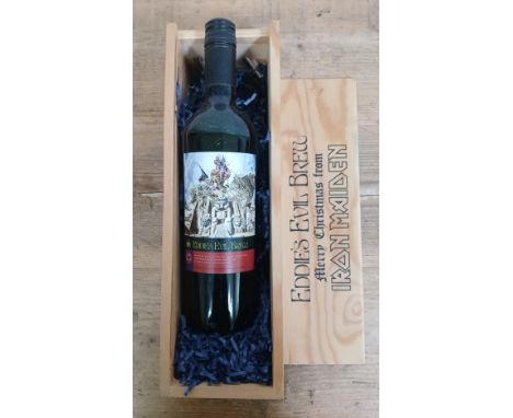 Iron Maiden Wine, Eddie's Evil Brew, in promo wooden box, unopened.