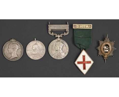 Baltic Medal, privately named William White R M, lacks suspender, India Medal, one clasp Afghanistan N.W.F. 1919, 1421 Gnr E 