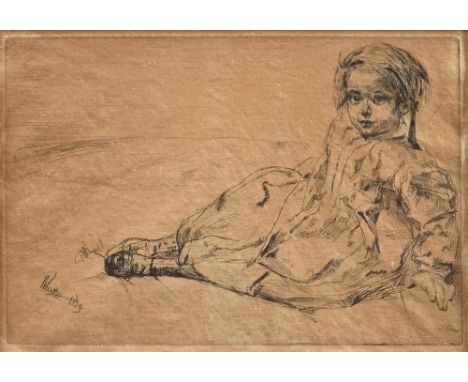James Abbott McNeill Whistler RBA (1834-1903) - Bibi Valentin,&nbsp;signed and dated 1859 within the plate, etching, 15 x 22.