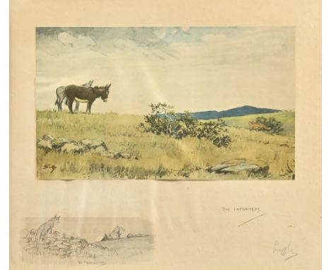 Charles Johnson Payne, 'Snaffles' (1884-1967) - The Informers; The Moon Lighter, two prints on one sheet, signed in pencil, o