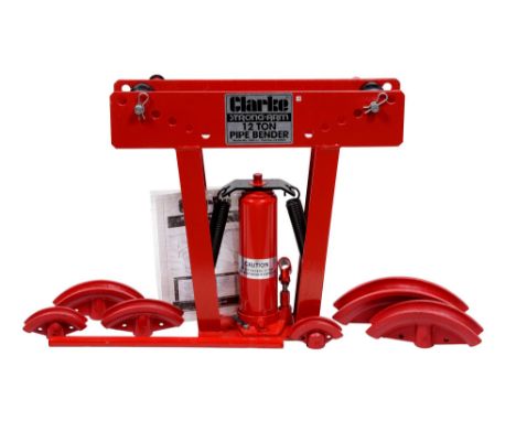 A Clarkes hydraulic pipe bender, 12 tonne 