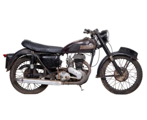 1955 Ariel VB 598cc, registration No. WVS 332, swing arm frame, frame No. DU 7095SV, one cylinder, 598cc capacity, engine No.