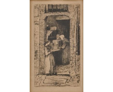 James Abbott McNeill Whistler RBA (1834-1903) -&nbsp;La Marchande de moutarde,&nbsp;signed within the plate, etching and dryp