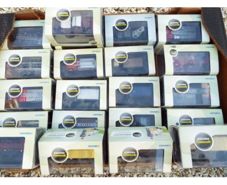 Oxford Commercials - 21 diecast 1:76 scale model motor vehicles, mint in plastic cases with card sleeves - Est £40 - £60