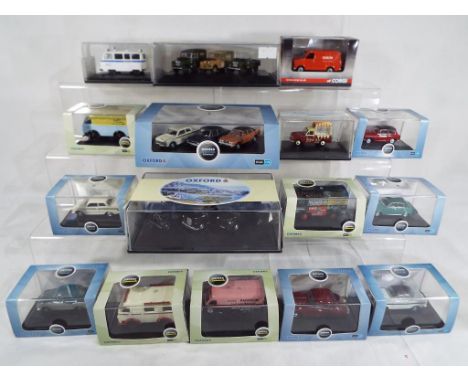 Oxford Commercials - a collection of fifteen diecast model motor vehicles by Oxford Commercials and Oxford Automobile Co 1:76