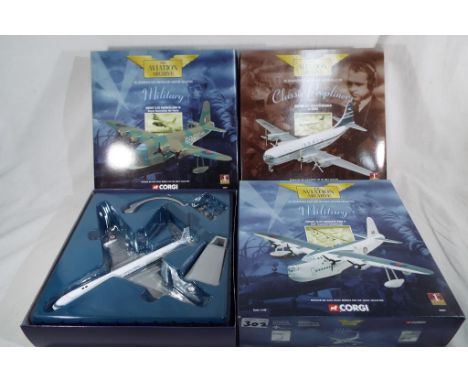 Corgi Aviation Archive - four 1:144 scale model diecast aeroplanes comprising 48105, 48803, 48503, 48801, (all 1st issue), al