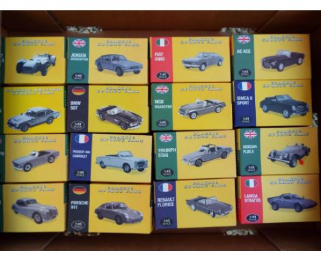 Atlas Editions - 16 diecast 1:43 scale model Classic Sports Cars, mint in box - Est £50 - £70