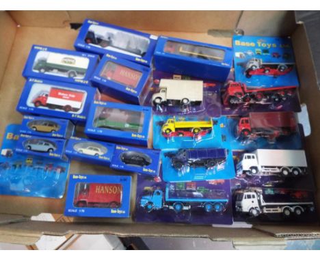 A good mixed box of approximately twenty diecast model motor vehicles by Base Toys Ltd 1:76 scale all appear mint in box or b