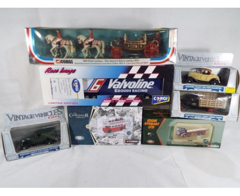 Die Cast Models - A good mixed lot of die cast model motor vehicles to include the Corgi Eddie Stobbart Collection, The Conno