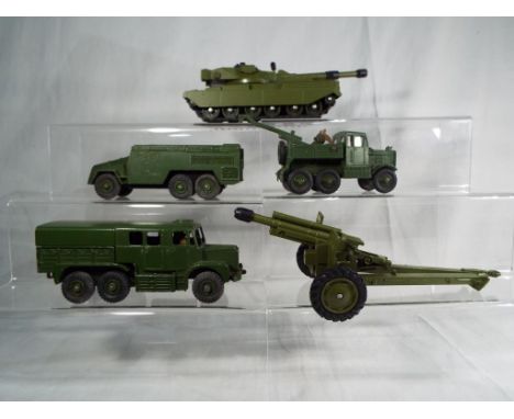 Dinky Toys  - Chieftan Tank # 683, (mint in associated box), 105mm Gun # 615 (m in ab) , Medium Artillery Tractor # 689 (exc 