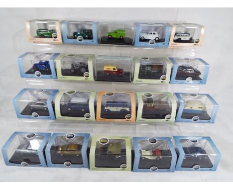 Oxford - a collection of approximately twenty Oxford Automobile and Omnibus Collection diecast model motor vehicles scale 1:7