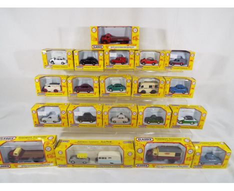 Model Railways - A collection of approx. 20 Classix die cast model motor vehicles by Pocket Bond all from the 00 gauge collec