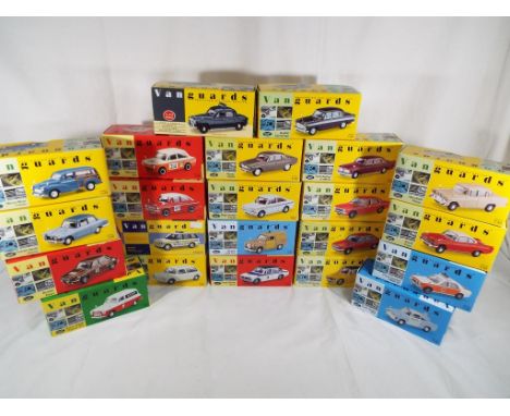 Vanguards - A collection of approx. 22 die cast model motor vehicles by Vanguard, predominantly 1:43 scale to include a VA096