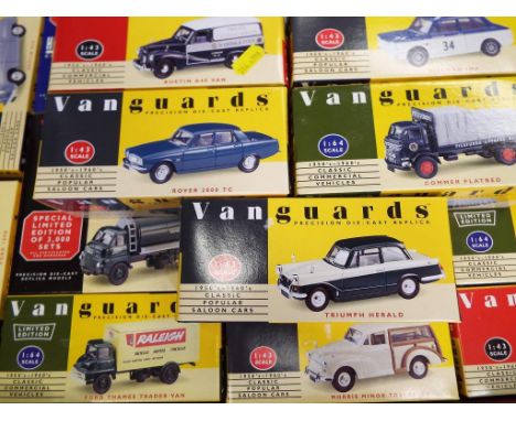 Vanguards - a collection of approximately eighteen diecast precision replica Vanguards model motor vehicles to include a 1:64