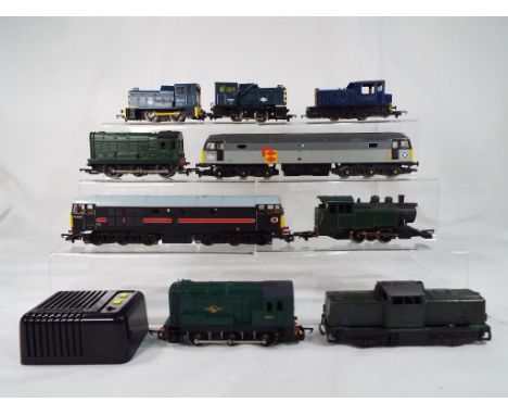 Model railways - nine OO gauge locomotives, Hornby, Lima, etc 