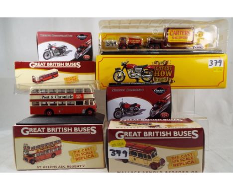 Atlas Editions - Three Great British Buses to include Midland Red West Leyland Lynx, 1.76 scale, mint in excellent box, Walla