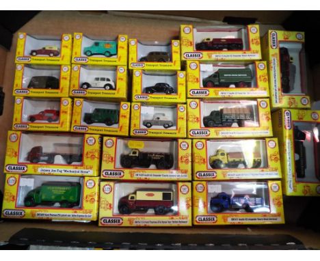 Classix - a collection of twenty OO gauge 1:76 scale  diecast model motor vehicles by Classix by Pocket Bond to include trans