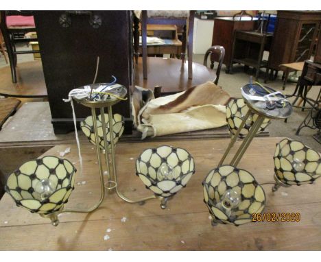 TWO LATE 20TH CENTURY HANGING LIGHT FITTINGS