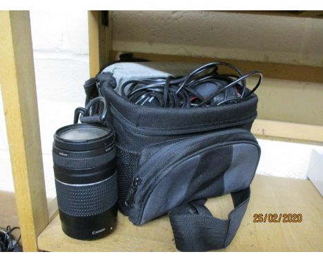CASE CONTAINING CANON CAMERA ETC