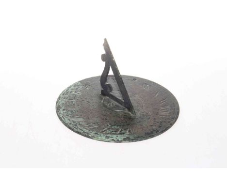 Thos Sherwood cast metal sundial, 21cm.