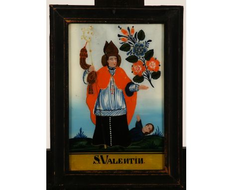 Hl. Valentin. Sandl, 19. Jh. 30 x 20 cm. R. Provenienz Münchner Privatsammlung