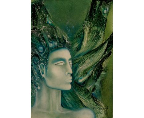 Aina Helga Virant. Geb. 1940 in Wien. War Schülerin von Albert Paris Gütersloh. Vertreterin der Wiener Schule des Phantastisc