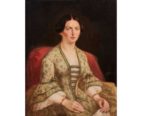 Italian school, 19th century."Portrait of a Lady, 1853.Oil on canvas.Signed and dated in the right margin.Measurements: 81 x 