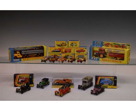 Mixed quantity of diecast to include; Matchbox K-10, K-3, Matchbox Superfast and Series, Corgi 381 'G.P. Beach Buggy' and 384