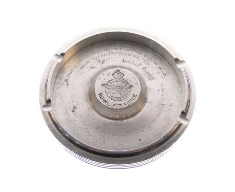 World War II RAF Battle of Britain ashtray, made from a Rolls Royce 'Merlin' engine piston, 13cm diameter 