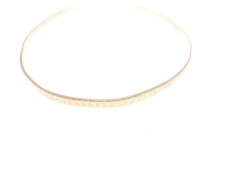 9ct gold bangle, (a/f), 5.3g approx