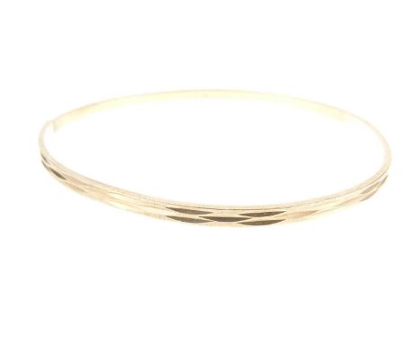 9ct gold bangle, (a/f), 9.7g approx