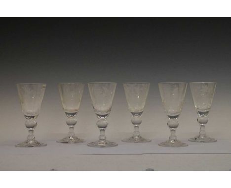 Six Caithness limited edition Christmas themed glass goblets, 1975-1980, all cased