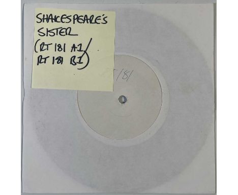 THE SMITHS - SHAKESPEARE'S SISTER 7" (ORIGINAL UK WHITE LABEL TEST PRESSING - RT 181). Unfathomably rare 1985 (EMI) UK 7" tes