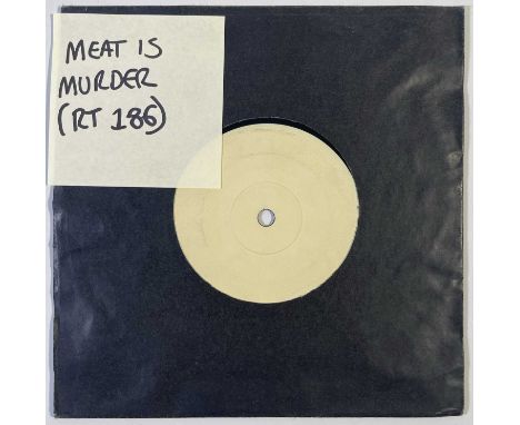 THE SMITHS - MEAT IS MURDER (LIVE) - 1985 WITHDRAWN AND UNRELEASED 7" TEST PRESSING (RT 186). Incredibly scarce original 1985