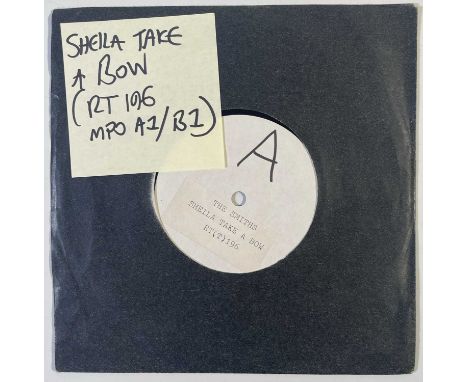 THE SMITHS - SHEILA TAKE A BOW 7" (ORIGINAL UK WHITE LABEL TEST PRESSING - RT 196). Virtually non-existent original 1987 UK w